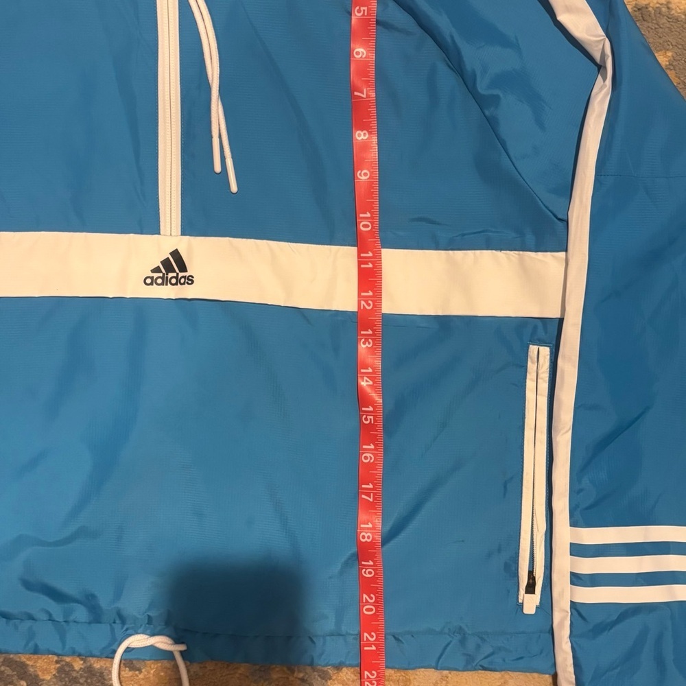 Adidas Blue and White Women's Jacket - Picture 9 of 13